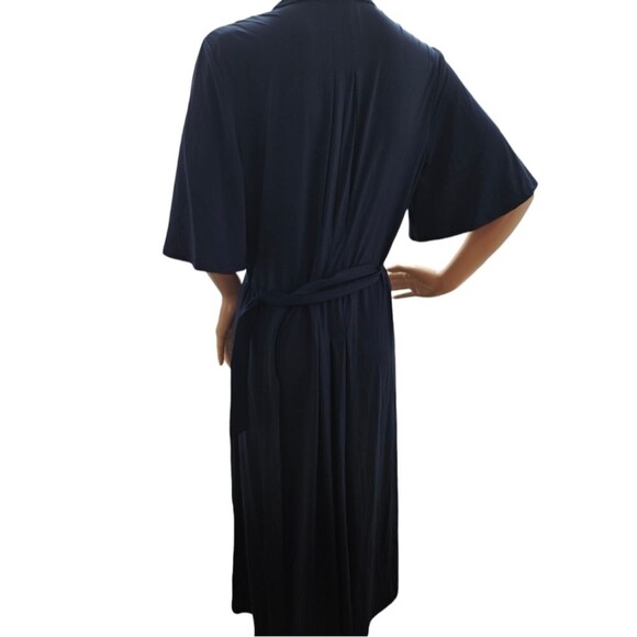 J. McLaughlin Shilow Jersey V-Neck Flutter Sleeve Pleated A-Line Midi Dr… - Picture 6 of 7